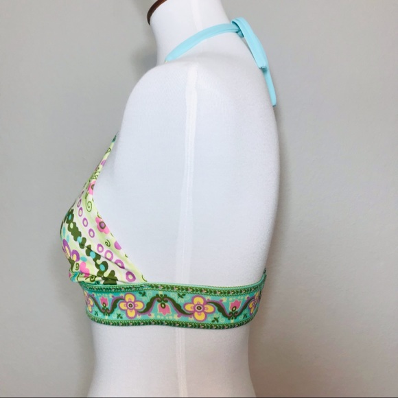 VICTORIA’S SECRET Floral Halter Bikini Top Size XS - Picture 3 of 9
